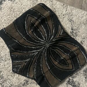 Elegant Black and Brown Crop Top